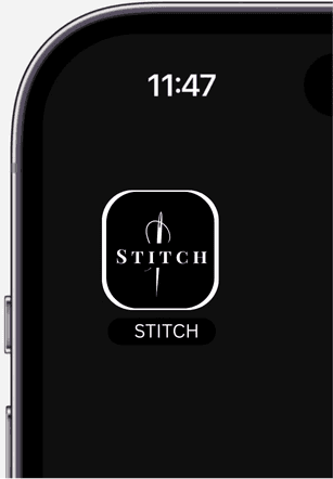 STITCH app mockup
